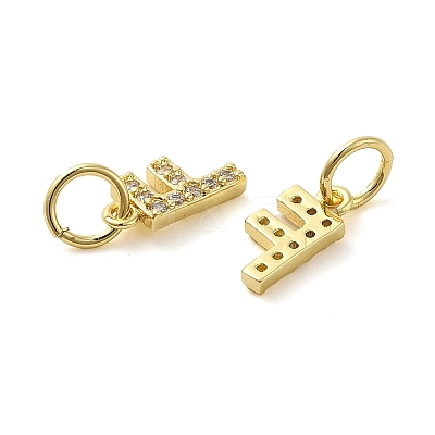 Brass Micro Pave Cubic Zirconia Pendants KK-M273-02G-F-1