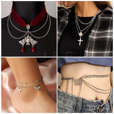 DIY Chain Bracelet Necklace Making Kit DIY-YS0001-45-1