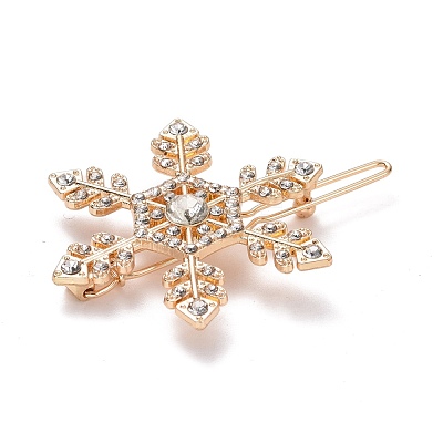 Alloy Crystal Rhinestone Hair Barrettes PHAR-Z003-12KCG-1