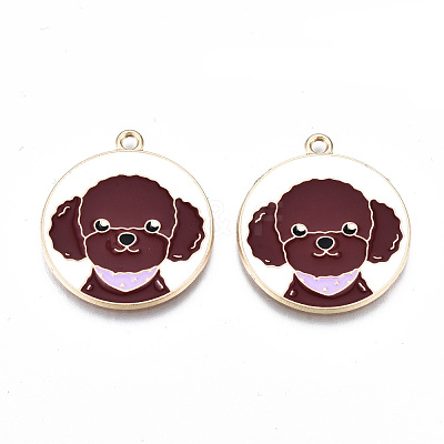 Eco-Friendly Alloy Enamel Pendants X-ENAM-Q437-054B-NR-1