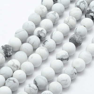 Natural Howlite Beads Strands X-G-F518-22-8mm-1