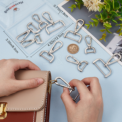 10Pcs 5 Styles Alloy Swivel Lobster Claw Clasps FIND-BBC0003-81P-1