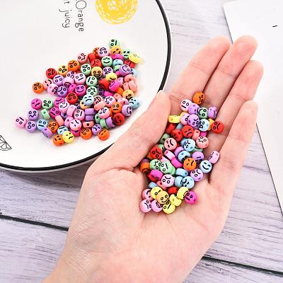 Opaque Acrylic Beads MACR-YW0001-22H-1