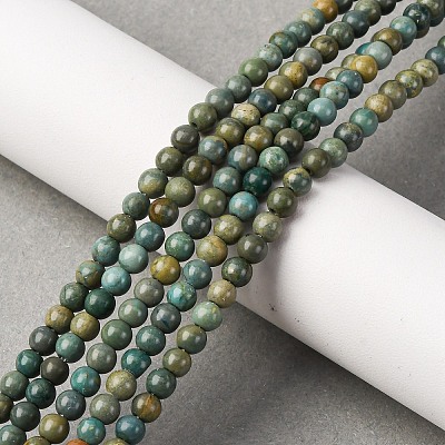 Natural Shoushan Jade Beads Strands G-L624-A01-4mm-1