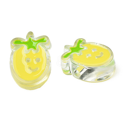 Transparent Acrylic Enamel Beads TACR-N012-004G-1