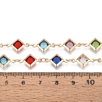 Handmade Brass Rhombus Link Chains CHC-N024-04KCG-1