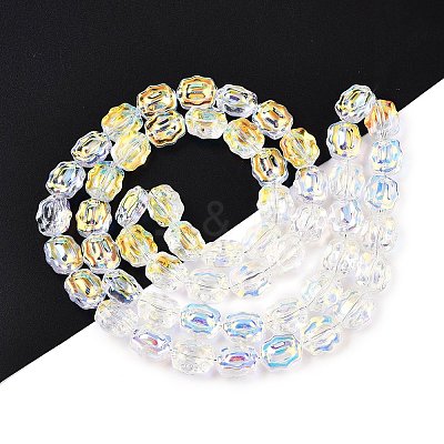 Electroplate Glass Beads Strands EGLA-T021-05B-1