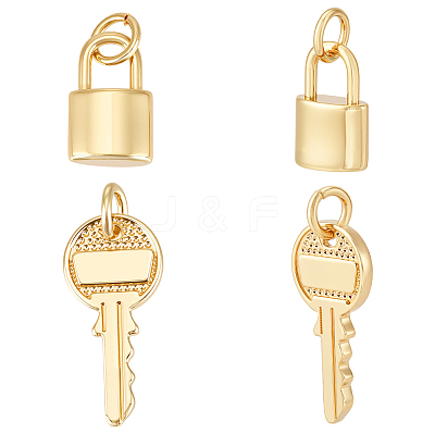 24Pcs 2 Styles Brass Pendants KK-WR0001-49-1