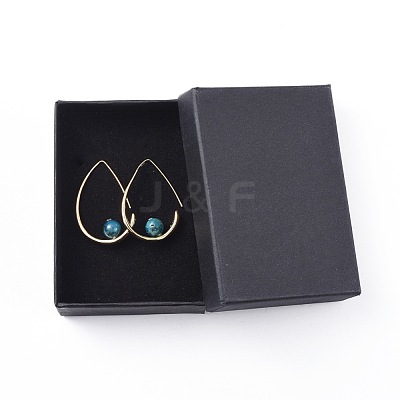 Natural Apatite Dangle Earrings EJEW-JE03593-04-1