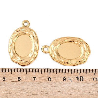 304 Stainless Steel Pendant Cabochon Settings STAS-D390-18G-1