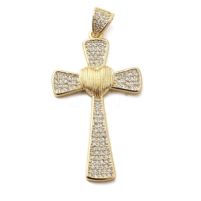 Brass Micro Pave Cubic Zirconia Pendants KK-A266-06C-G-1