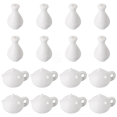 20Pcs 2 Styles Porcelain Miniature Ornaments DJEW-TA0001-53-1