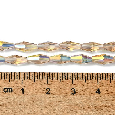 Transparent Electroplate Glass Beads Strands GLAA-K064-05A-AB04-1