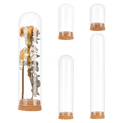 4Pcs 4 Style Transparent Glass Dome Cover AJEW-PH0011-39-1