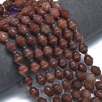 Natural Purple Aventurine Beads Strands G-K389-D14-01-1