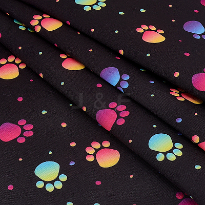 Halloween Printed Polyester Fabric DIY-WH0430-472A-1