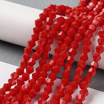 Opaque Solid Color Imitation Jade Glass Beads Strands GLAA-F029-P4mm-02-1