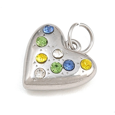 304 Stainless Steel Rhinestone Pendants RB-CBA40D0-06P-1