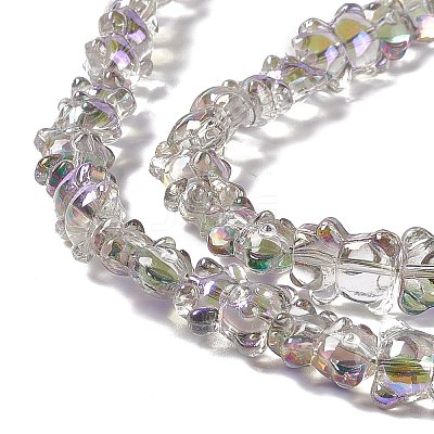 Electroplate Glass Beads Strands EGLA-L030-HR04-1