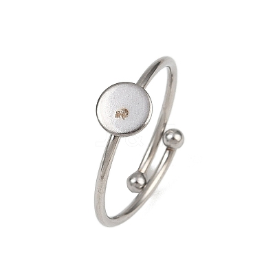 304 Stainless Steel Cuff Ring Components STAS-D372-02P-01-1