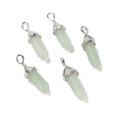 Natural Green Aventurine Pointed Pendants G-K329-37P-1