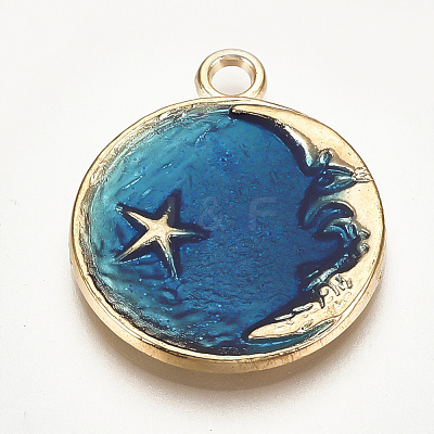 Alloy Enamel Pendants X-ENAM-Q428-08A-1