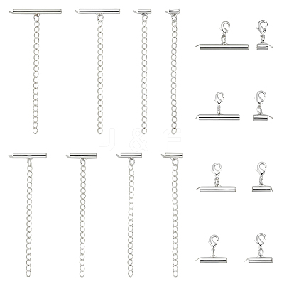 32Pcs 8 Style Brass End with Chain FIND-PH01480-1