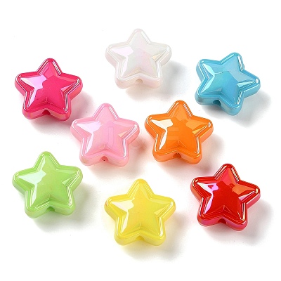 UV Plating Opaque Acrylic Beads AC-CBAEAA8-15-1