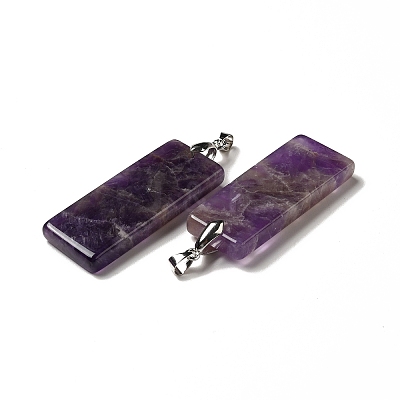 Natural Amethyst Big Pendants G-H286-06P-07-1