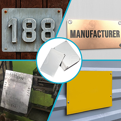Rectangle 304 Stainless Steel Sheets STAS-WH0044-61A-1