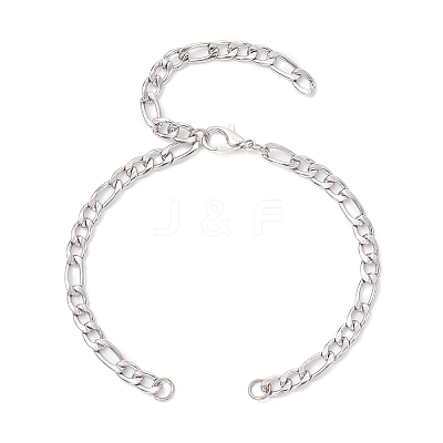 3Pcs 3 Styles 304 Stainless Steel Chain Bracelet Making AJEW-JB01411-1