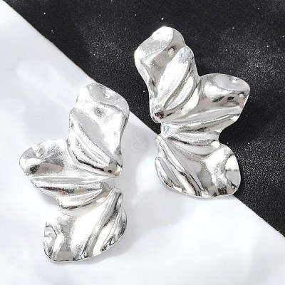 Non-Tarnish 304 Stainless Steel Stud Earrings for Women EJEW-Z057-01P-1