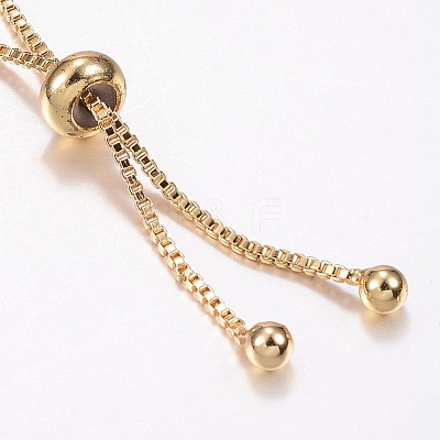 Adjustable Brass Micro Pave Cubic Zirconia Bolo Bracelets BJEW-J180-14G-1