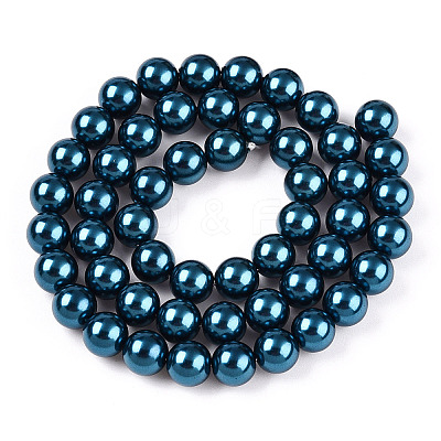 Glass Pearl Beads Strands HY-G002-01D-09-1