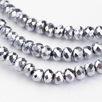 Electroplate Glass Bead Strands EGLA-G014-2mm-FP03-1