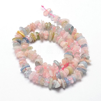 Natural Morganite Chip Beads Strands X-G-E271-84-1