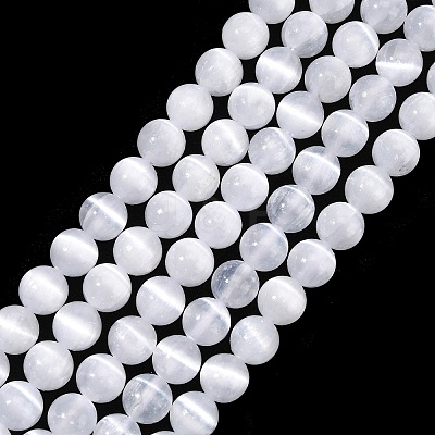 Natural Selenite Beads Strands LS-G-N328-025B-02-1
