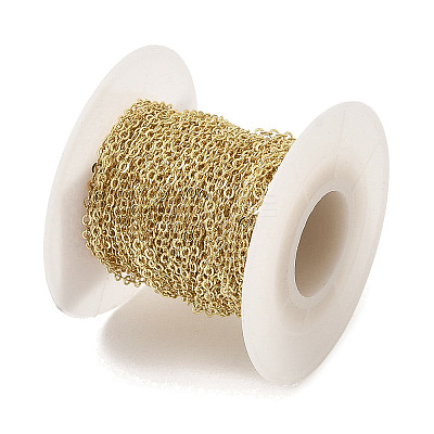 Rack Plating Brass Cable Chains CHC-A010-02G-1
