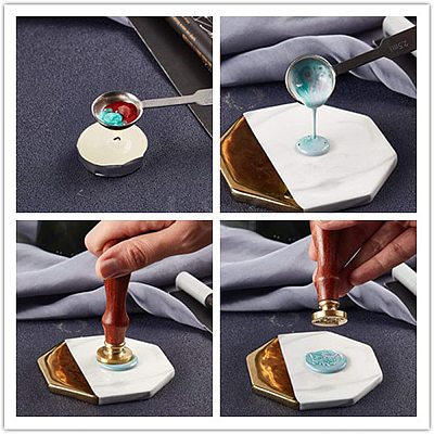 DIY Wood Wax Seal Stamp AJEW-WH0131-287-1