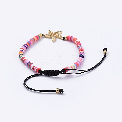 Adjustable Braided Bead Bracelets BJEW-JB05099-02-1