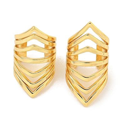 Brass Cuff Earrings EJEW-C104-095G-1