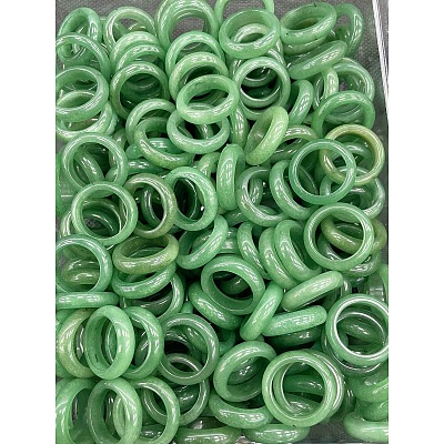 Natural Green Aventurine Finger Rings WG8089A-19-1