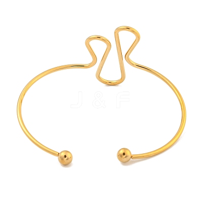 Ion Plating(IP) 304 Stainless Steel Cuff Bangles BJEW-P331-21G-1