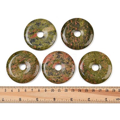 Natural Unakite Pendants G-C220-F01-50mm-1