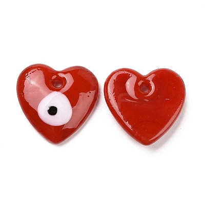 Handmade Evil Eye Lampwork Pendants LAMP-M014-05B-1