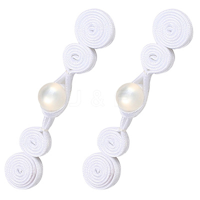 12Pcs Polyester Resin Cheongsam Buckle for Chinese Formal Dress DIY-CY0001-86B-1