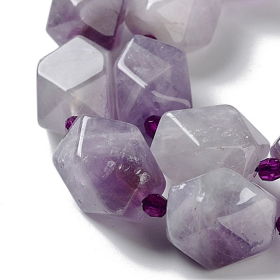 Natural Amethyst Beads Strands G-C182-19-02-1
