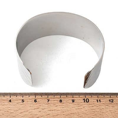 316L Surgical Stainless Steel Cuff Bangles BJEW-D454-01B-P-1