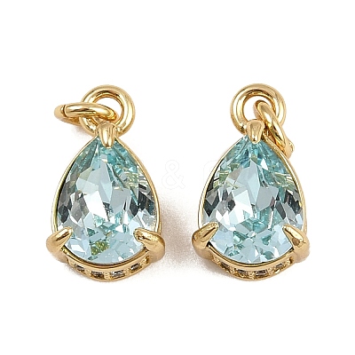 Brass Pave Cubic Zirconia Pendants KK-L240-05G-1