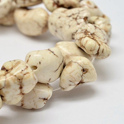 Dyed Nuggets Natural Magnesite Beads Strands X-G-M139-01-A-1